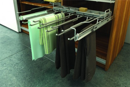 Rigwell Lifetime Soft Close PullOut TrouserSaree Rack for Wardrobe  TopMounted Hanging Trousers Rack  Rigwell Lifetime