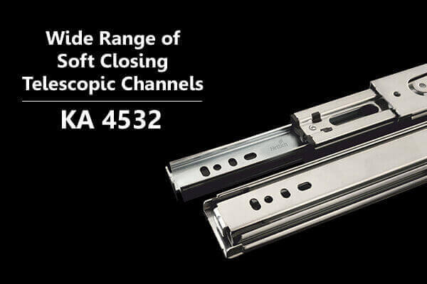 Range of  Soft Closing Telescopic Drawer Channels- KA 4532